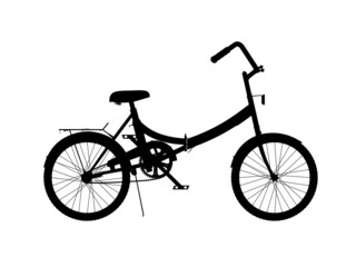 Silhouette of bicycle