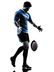rugby man player silhouette