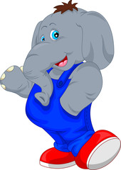 Obraz premium cute elephant cartoon