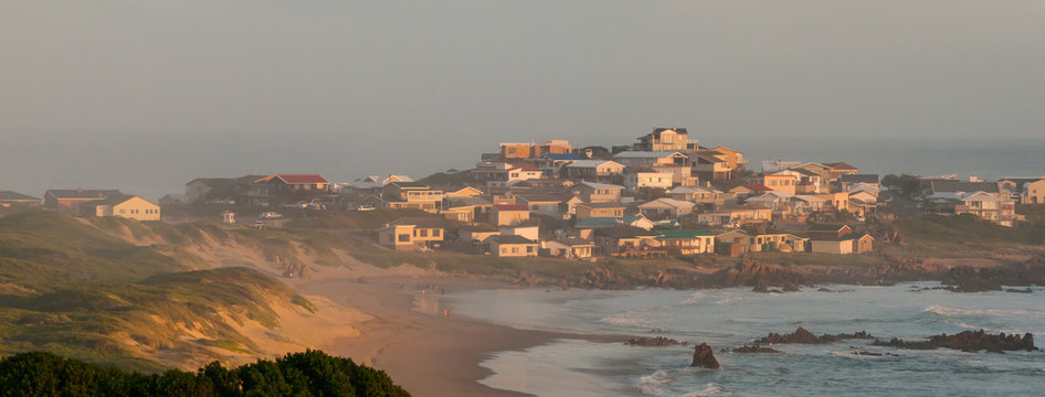Misty sunset at Buffelsbaai