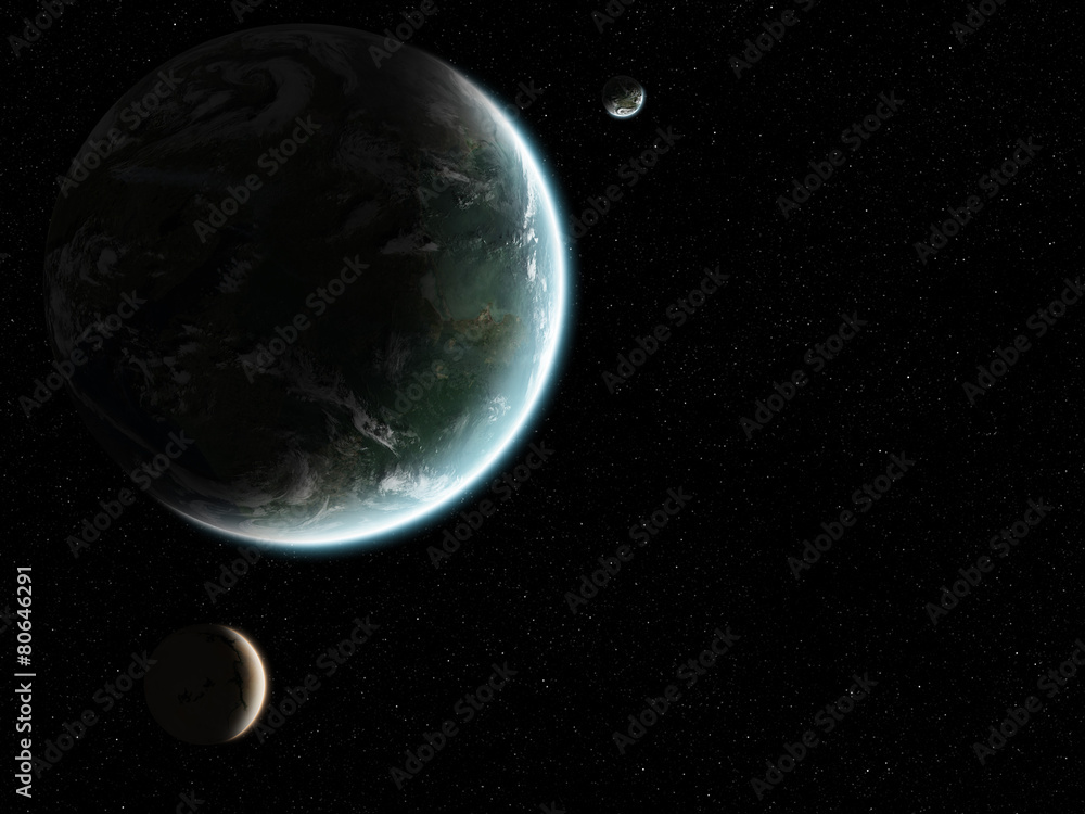 Canvas Prints planets in space