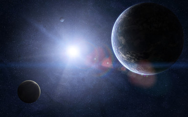 Obraz na płótnie Canvas Planets in space