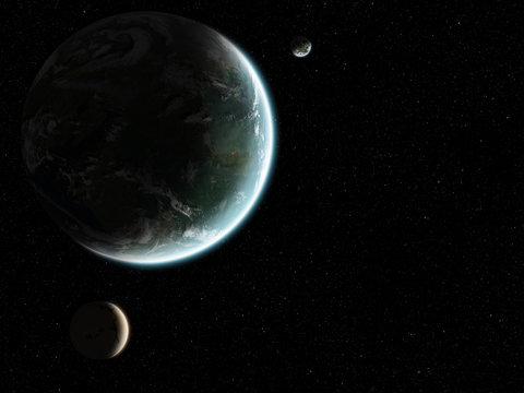 Fototapeta Planets in space