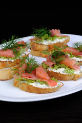 Sandwich with salmon