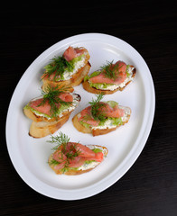 Sandwich with salmon