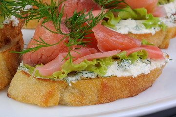 Sandwich with salmon