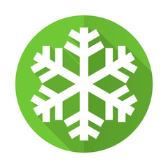 snow green flat icon air conditioning sign