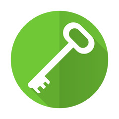 key green flat icon secure symbol