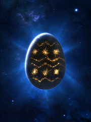 Egg-shaped Easter planet
