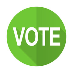 vote green flat icon