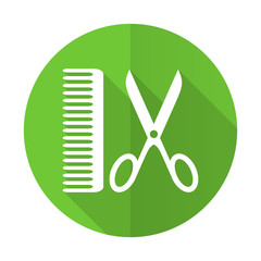 barber green flat icon