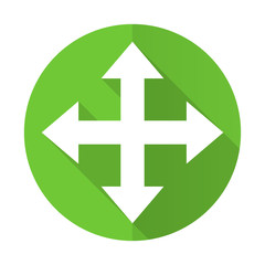 Fototapeta premium arrow green flat icon