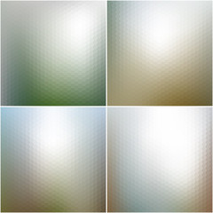 Vector web and mobile interface templates. Blurred hexagonal
