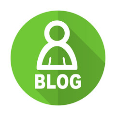 blog green flat icon