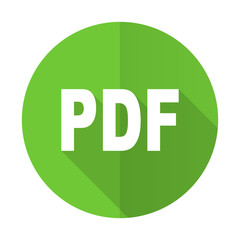 pdf green flat icon