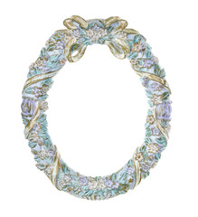 Wreath of Flowers Picture Frame