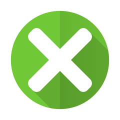 Obraz premium cancel green flat icon x sign
