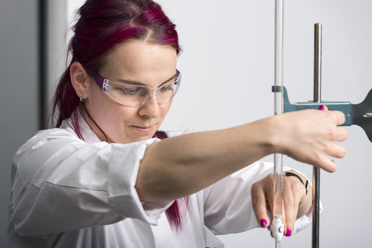 tecnician in school laboratory