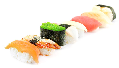 Sushi set isolated on white