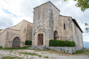 Fototapeta na wymiar Church of St Peters of Alba Fucens, Abruzzo Italy