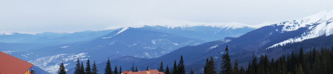 Carpathian Mountains in wintertime