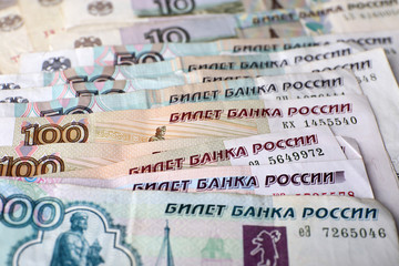 Stack of money close up