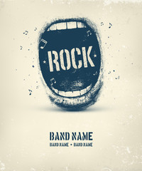 Naklejka premium Rock Music Poster