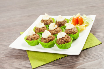polpette di carne pasticcino