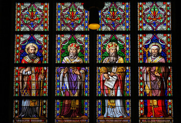 Latin Saints - Stained Glass Window in Den Bosch Cathedral