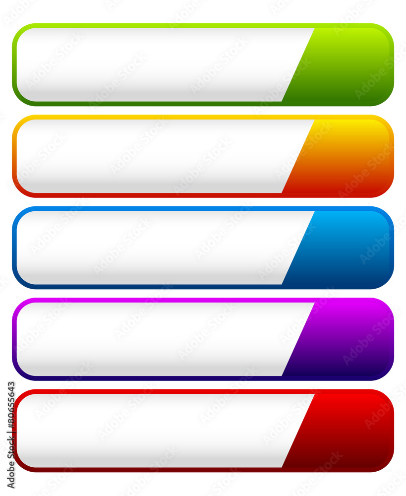Aufkleber Button or banner vector set