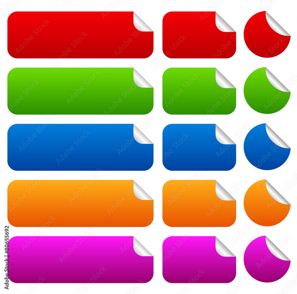 Poster Stickers in different shape with peel