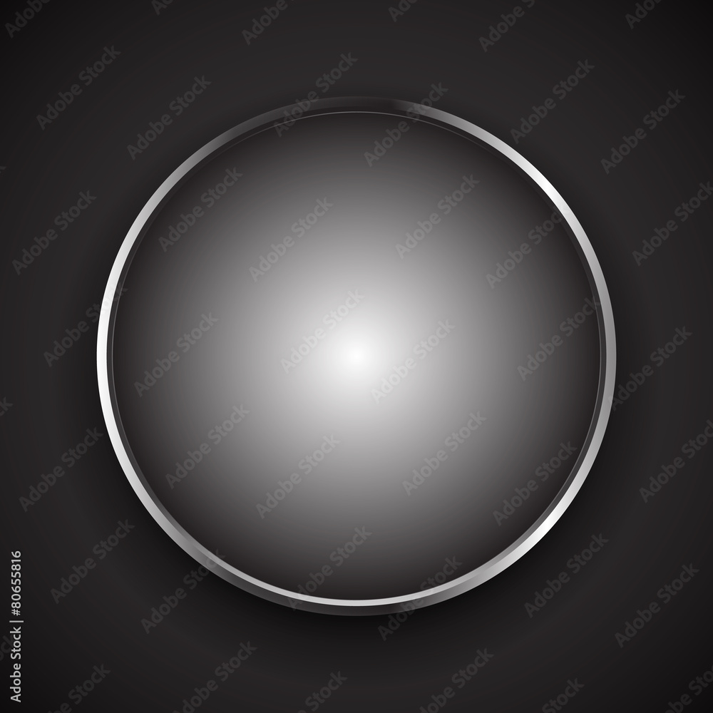 Aufkleber stylish circle object with shiny, metallic border