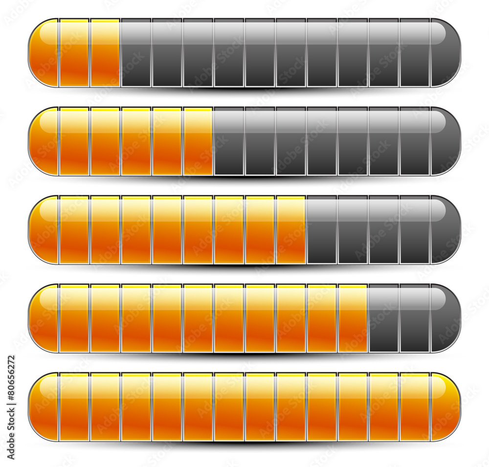 Poster horizontal bars, loading bars