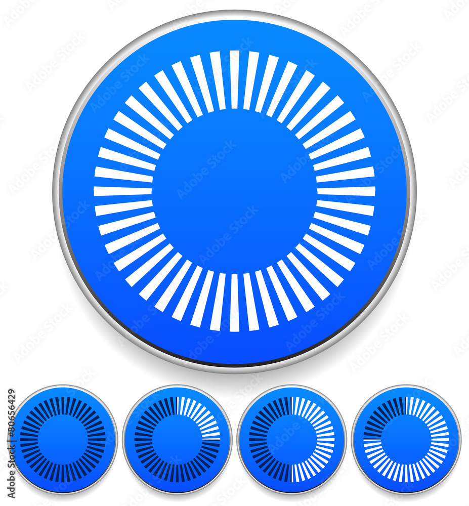 Poster Circular preloader, buffer symbol or general circle emblem, circ