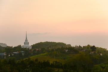 Fototapeta premium Thai temple at sunset