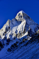 dramatic Mount Shivling (6543 meters) in the western Garhwal