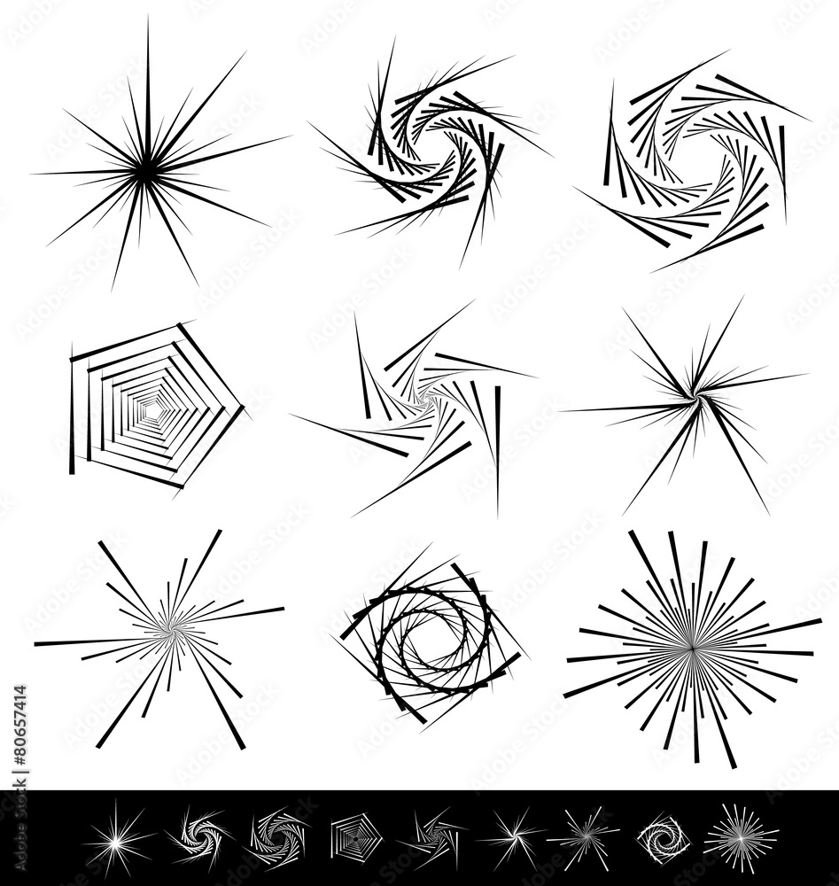 Poster abstract shape set. different geometric forms