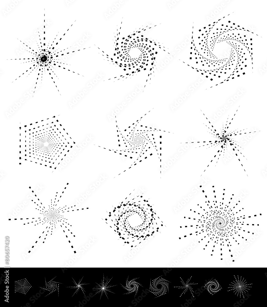 Poster abstract shape set. different geometric forms