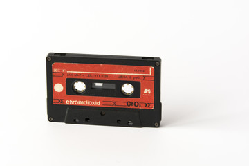 Old USSR cassete tape isolated