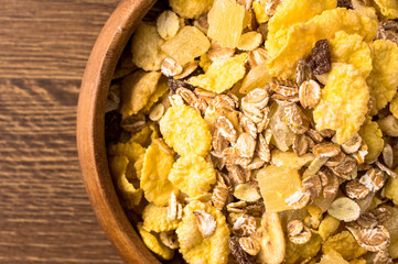 Breakfast cereals close-up