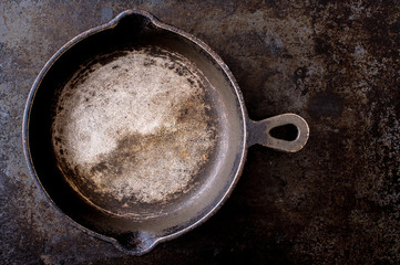 Rustic iron pan for background