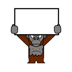 monkey with label