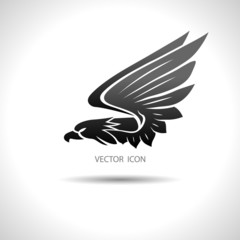 Fototapeta premium Icon with an eagle on a white background.