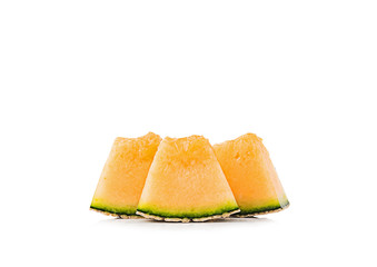 cantaloupe melon on white background
