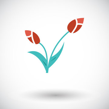 Tulip single icon.