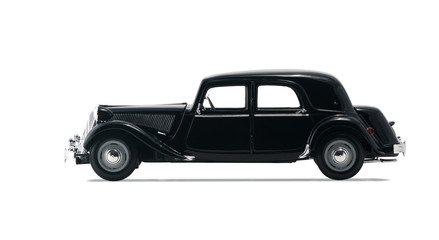 Black retro car