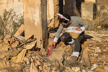 Preparing the egg hunt