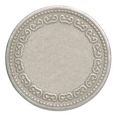 blank silver coin