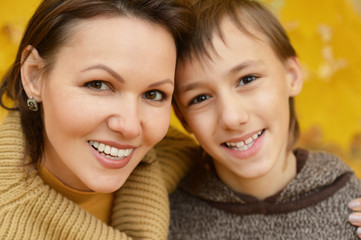 Beautiful mother with a boy 