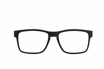 Black Eye Glasses Isolated on White
